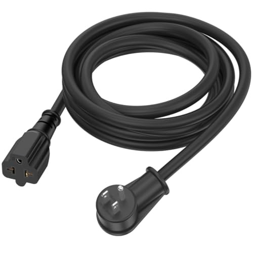 10Ft 12AWG Right-Angle 15A to 20A Power Extension Cord