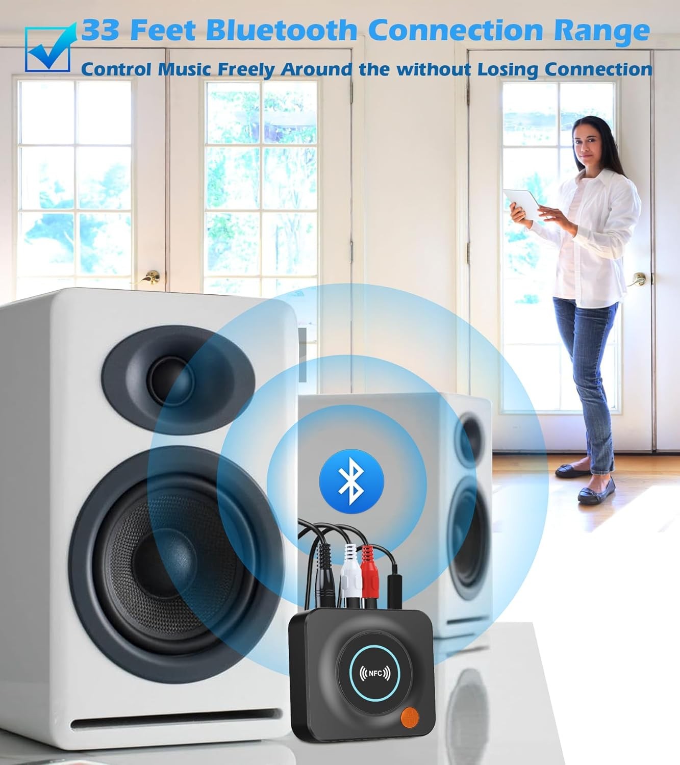 Bluetooth Receiver for Home Stereo, AUX RCA to Adapter Old...