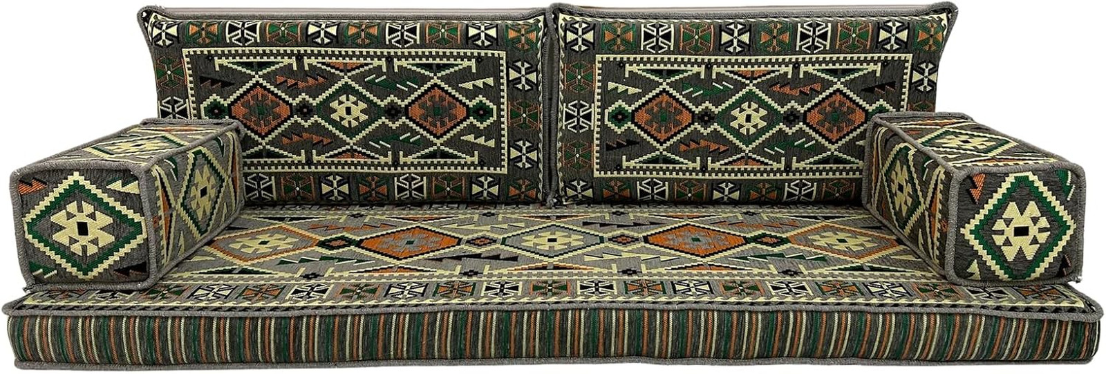 Arabic Majlis Sofa 75''L X 27''W X 4''H for Home Living Room Patio Bohemian Orie