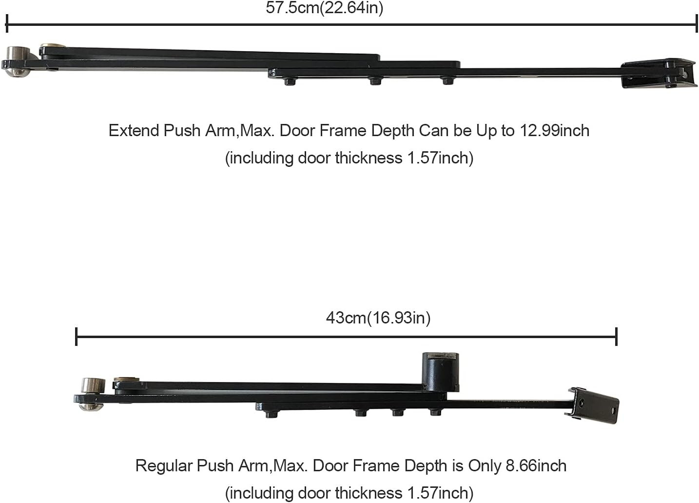 Electric Auto Door Opener with Extend Inswing Push Arm,Maximum Door Frame Depth