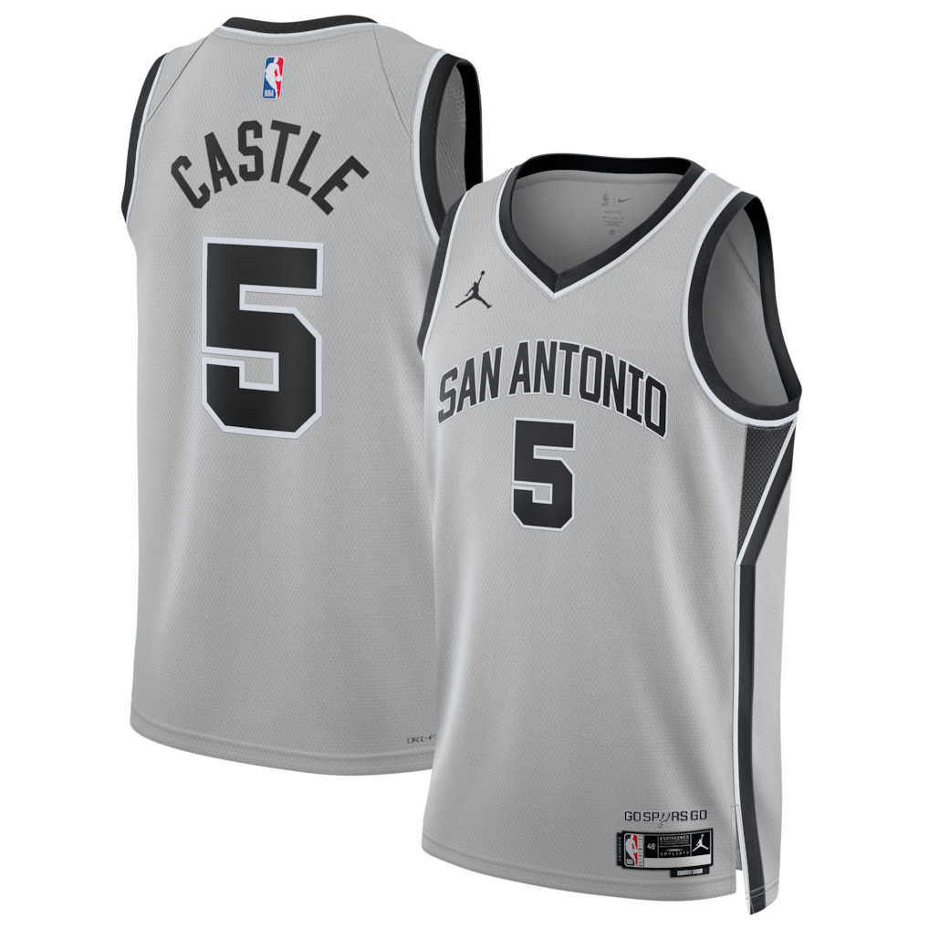 Stephon #5 Castle YOUTH Stitched Jersey Gray
