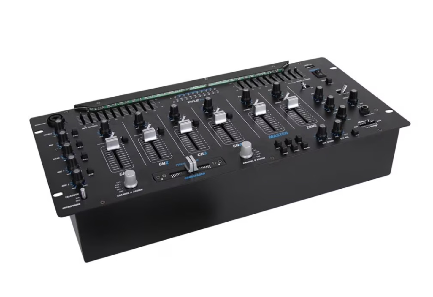 Pyle PYD1964B.5 6 Channel Bluetooth DJ Studio Audio Sound Board Mixer System (us