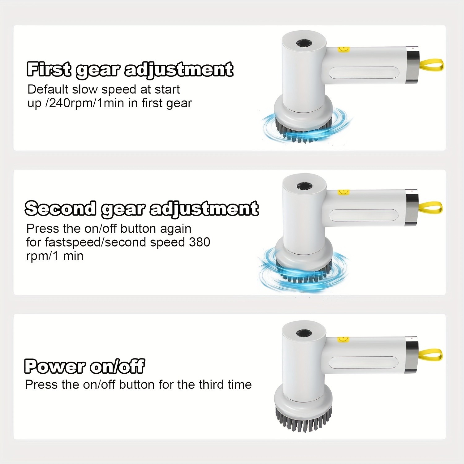 Electric cleaning brush - short brush