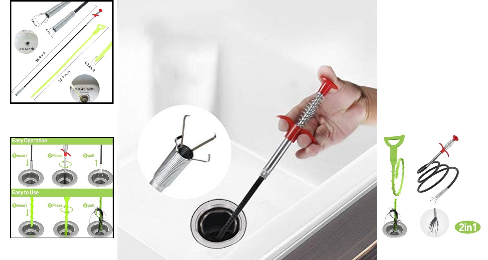Lightweight 4-Claw Pickup Tool for Home & Kitchen - Bendable & Grab Design