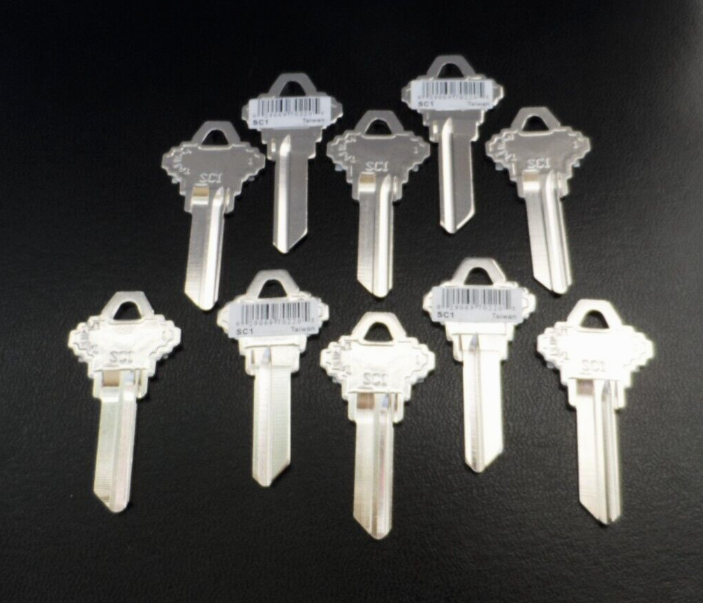HY-KO SC1 Key Blank for Schlage SC1 Keyways (Pack of 10) 11010SC1