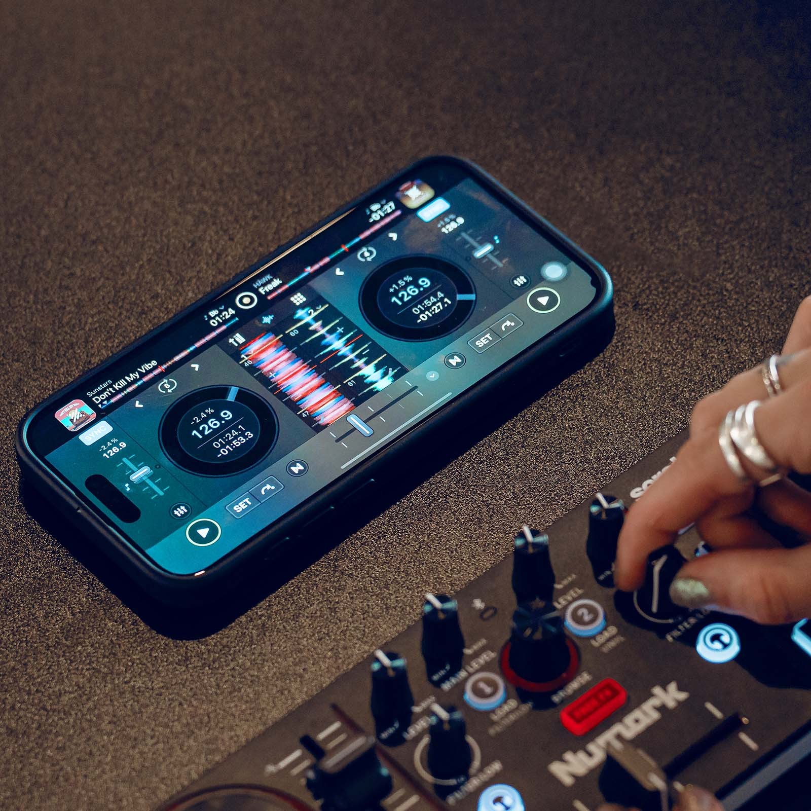 Numark MixTrack Go Ultra-Portable 2-Deck DJ Controller with Stems Control