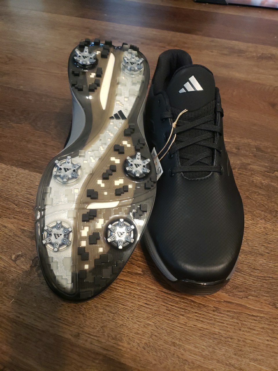 Size 9.5 Adidas ZG23 Golf Shoes Black Silver Metallic Grey GW1178 Men’s