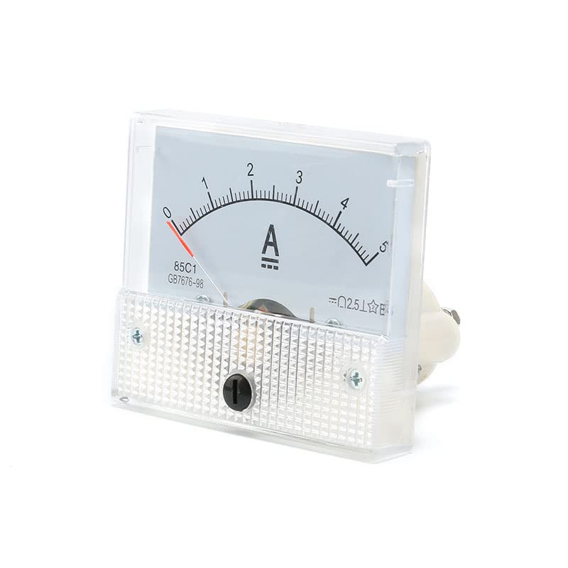 85C1 DC Pointer Ammeter Analog Current Voltmeter Measuring Panel 65 * 56MM 0-5A