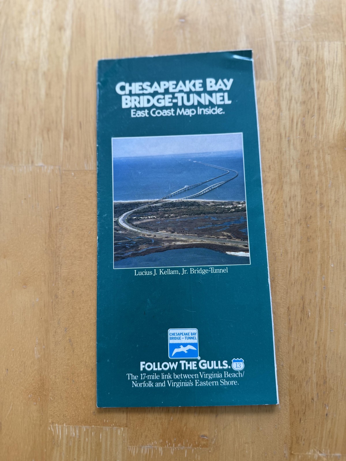Vintage Chesapeake Bay Bridge-Tunnel East Coast Travel Map Folded Brochure USA
