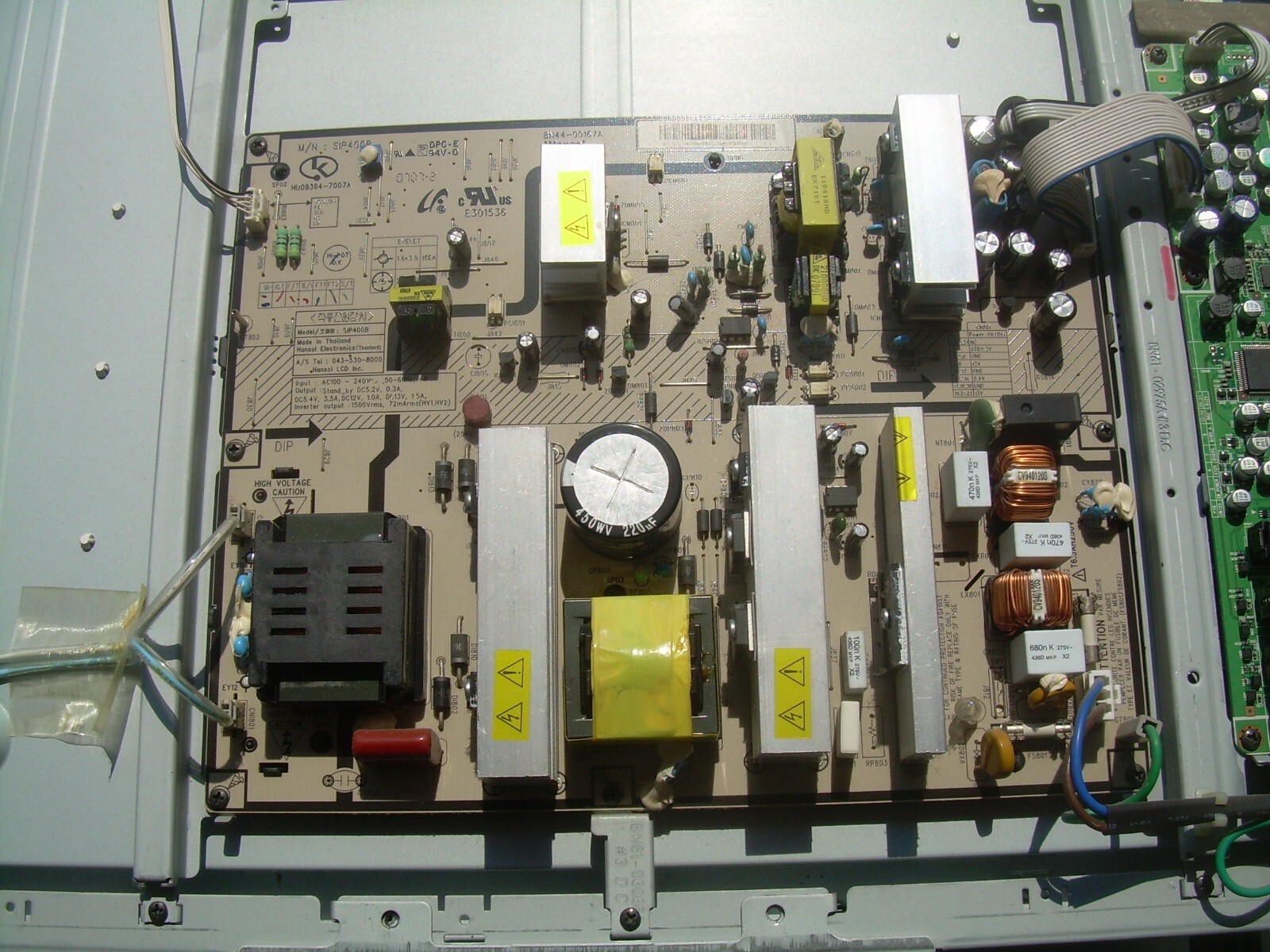 Samsung LNT4053HX/XAA BN44-00167A (SIP400B) Power Supply Board