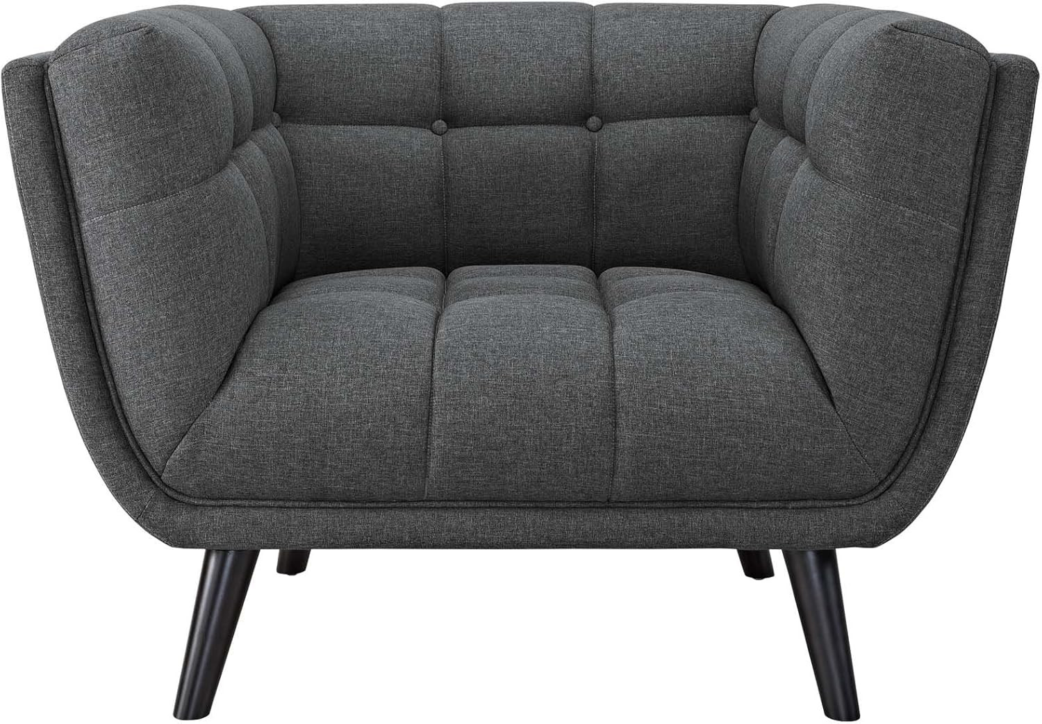 Chic Gray Upholstered Armchair for Contemporary Living Rooms