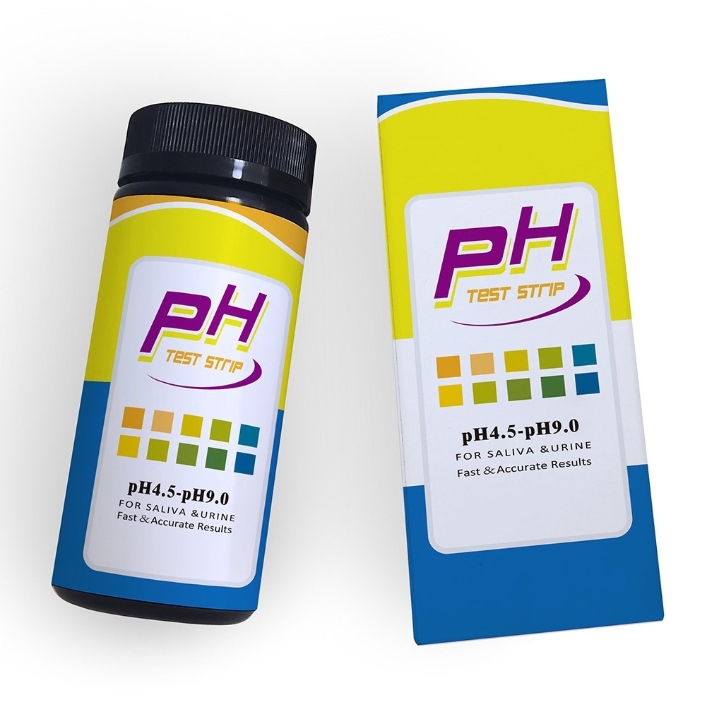 100 pcs Conveniently Packaged pH Testing Strips with Easy Instructions