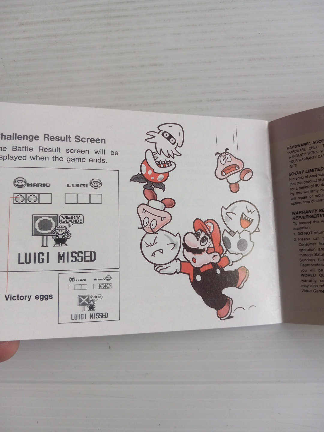 Game Boy Yoshi Instruction Booklet