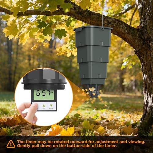 5 Gallon Hanging Deer Feeder—Automatic Game Feeder—Digital Programmable