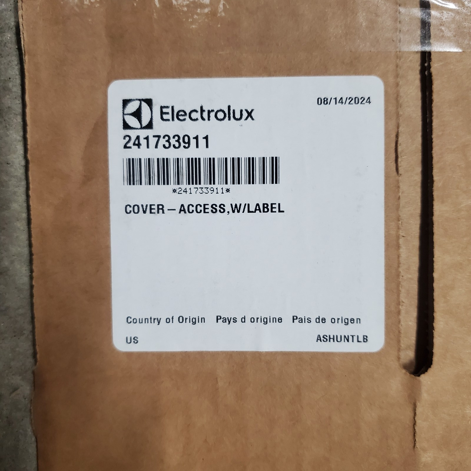 OEM Electrolux Frigidaire 241733911 Refrigerator Cover-Access 1196796 240326115