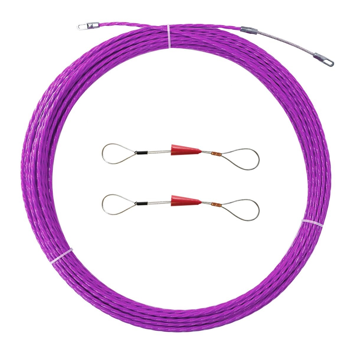 30M 100Ft Fish Tape Cable Puller Cable Rods Kit PET Electrical Cable Puller 4mm
