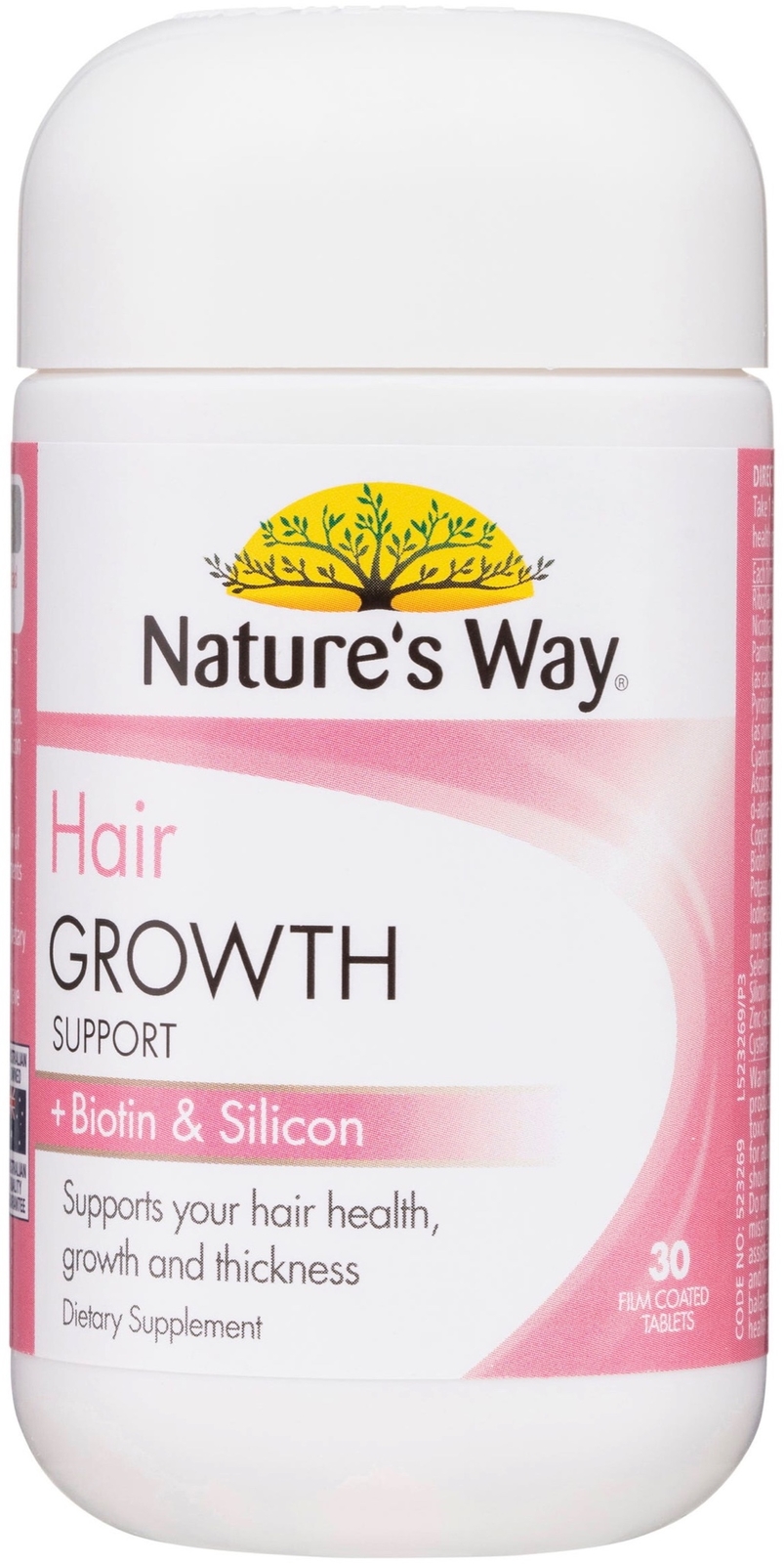 Hair Growth Support + Biotin & Silicon 30 Tabs x 3 Pack Nature's Way