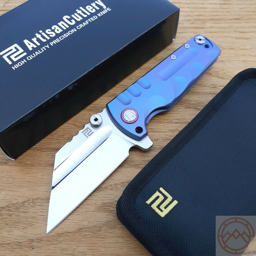 Artisan Proponent Framelock Folding Knife 4" S35VN Steel Blade Titanium Handle