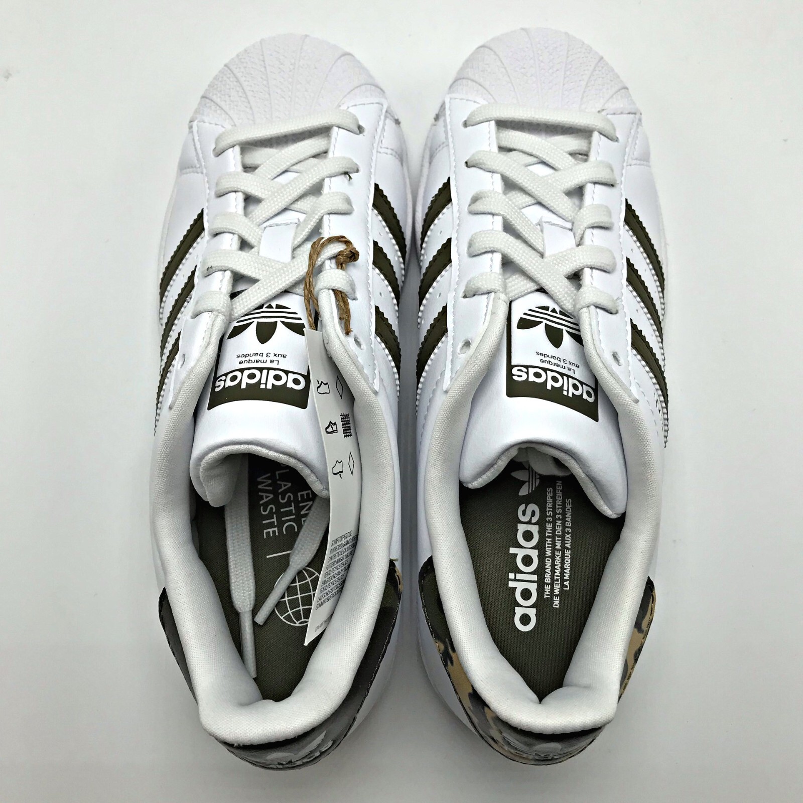 Adidas Originals Superstar J Cloud White Camo Youth shoes HQ4287 sz 4-7