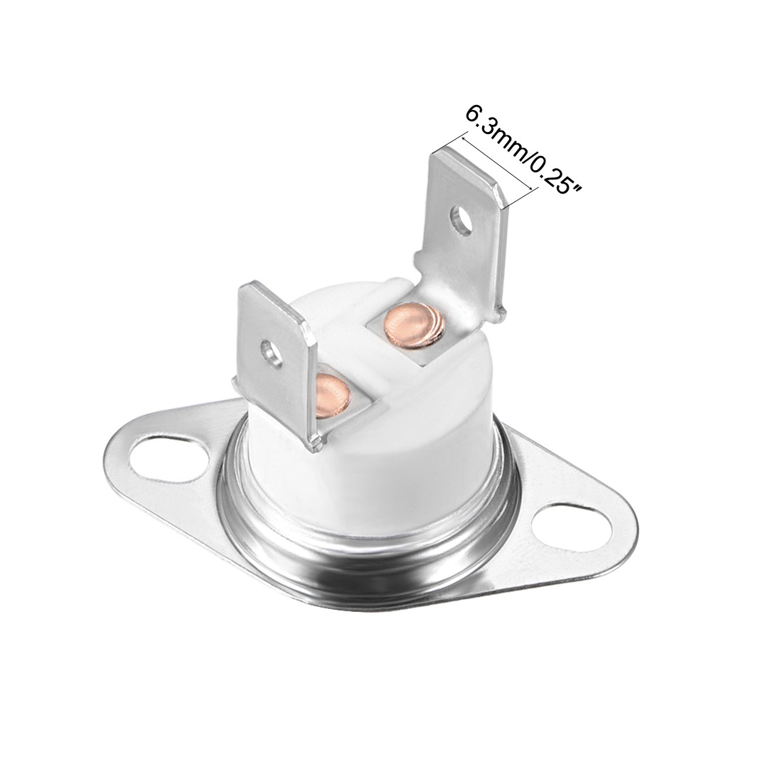 2pack Temperature Control Switch Thermostat 150°C 10A NC6.3mm Pin