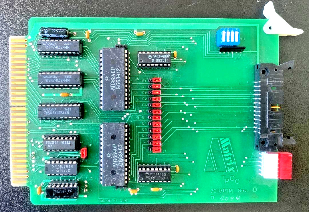 MATRIX 7911/PTM REV D PROGRAMMABLE TIMING MODULE CARD