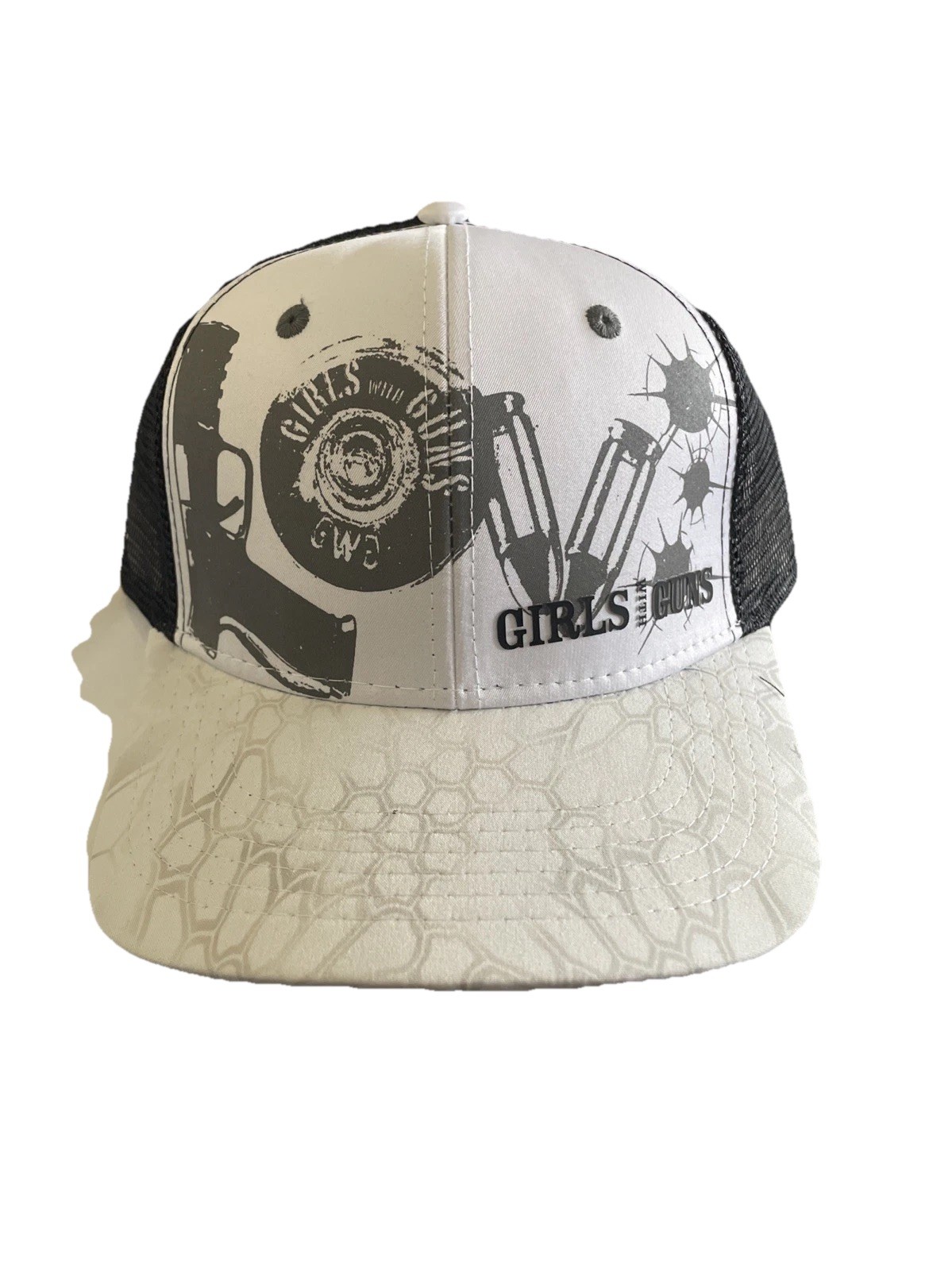Girls With Guns SnapBack Adjustable Cap Mesh Ladies Fit LOVE Theme NWT