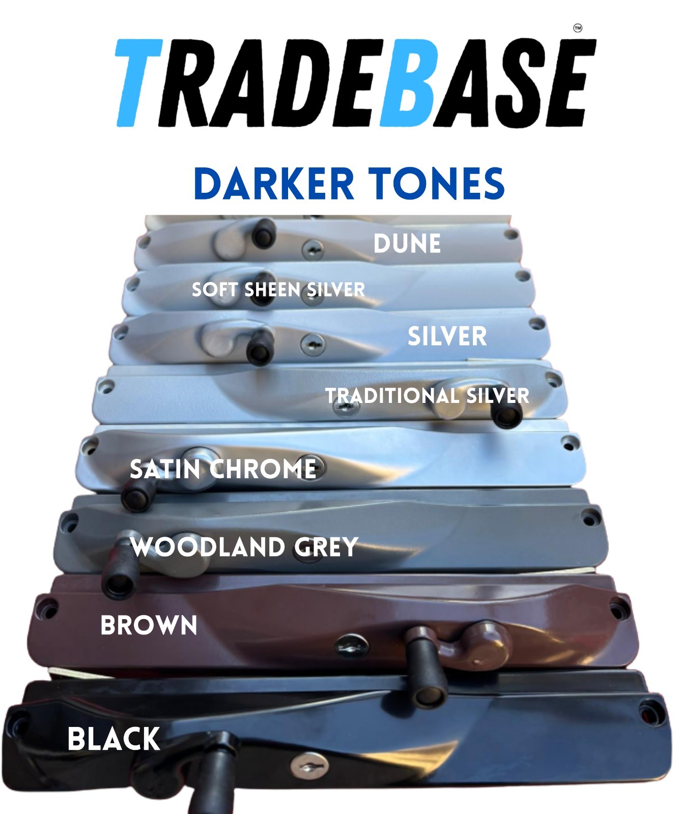 TRADEBASE Window Winder Silver -Stainless Steel Chain- Lockable