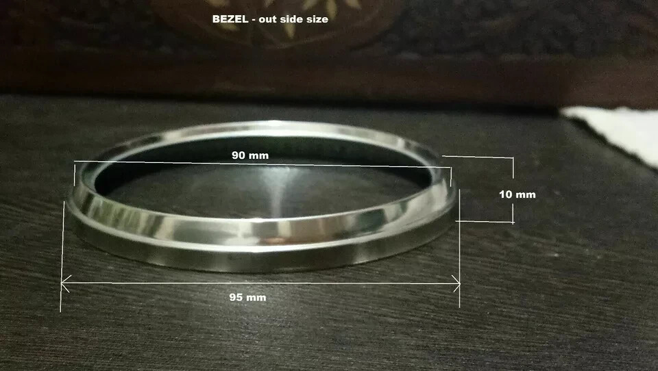 Chrome ring for 85 mm case dia smiths speedometer tachometer 2 sets