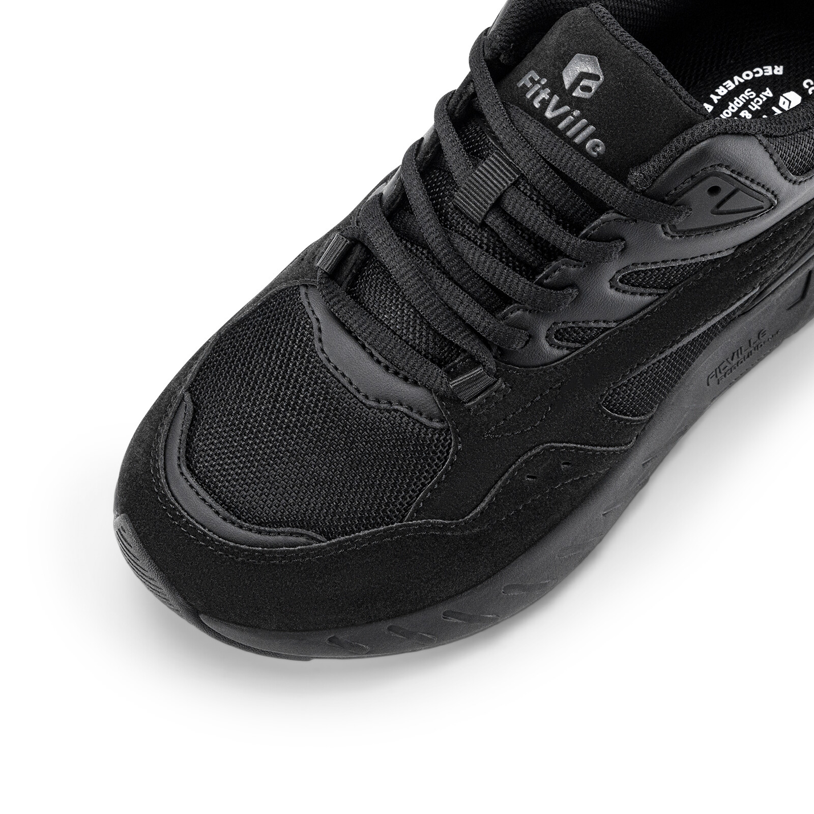 FitVille Women's Extra Wide Walking Shoes Arch Support Comfort Casual Sneakers