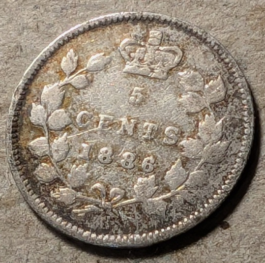 Canada 5 cents 1886