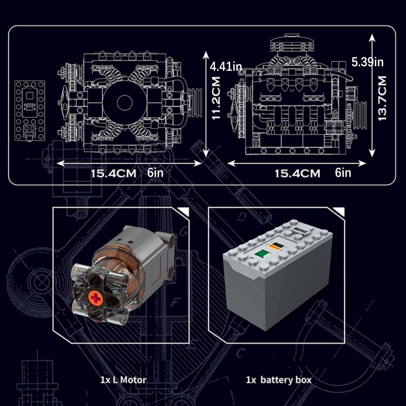 New V8 Engine Motor Engineering Model for Creative Build and Design Enthusiasts