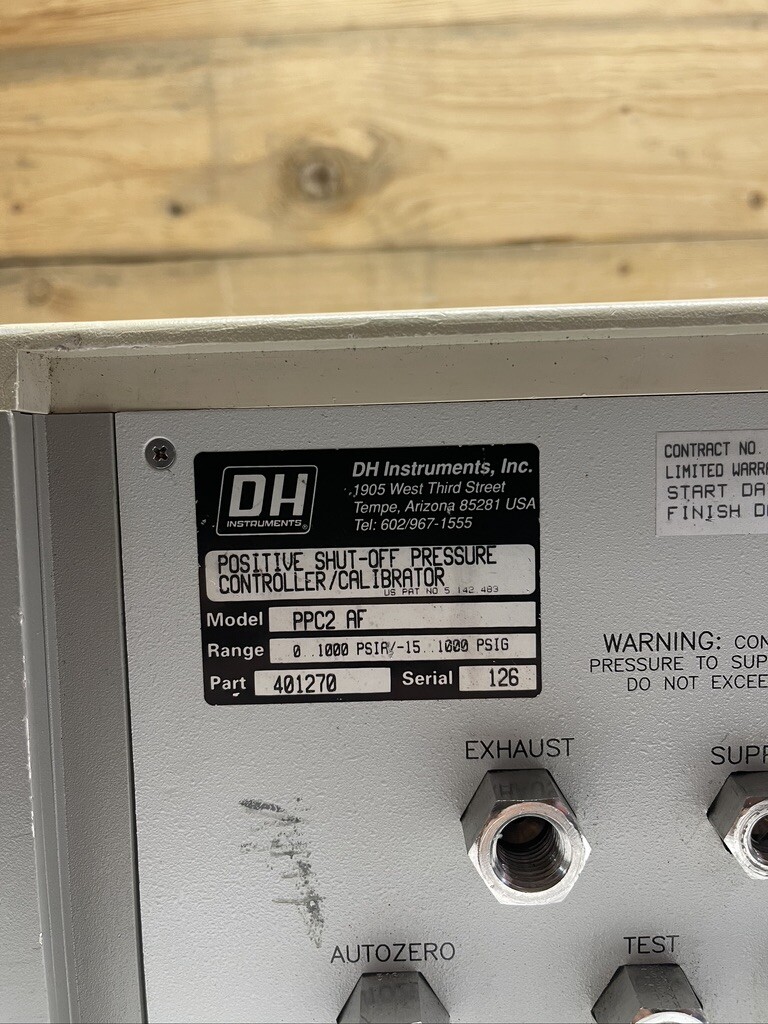 PPC2 AF Positive Shut-Off Pressure Controller/Calibrator 401270 DH Instruments