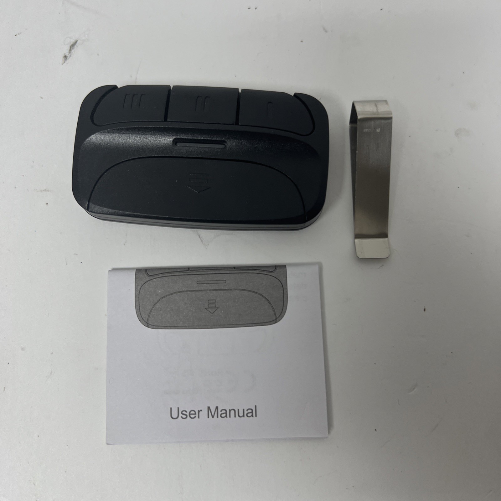 UNTESTED 3-Button Black GarageDoor Remote KeyFob Transmitter