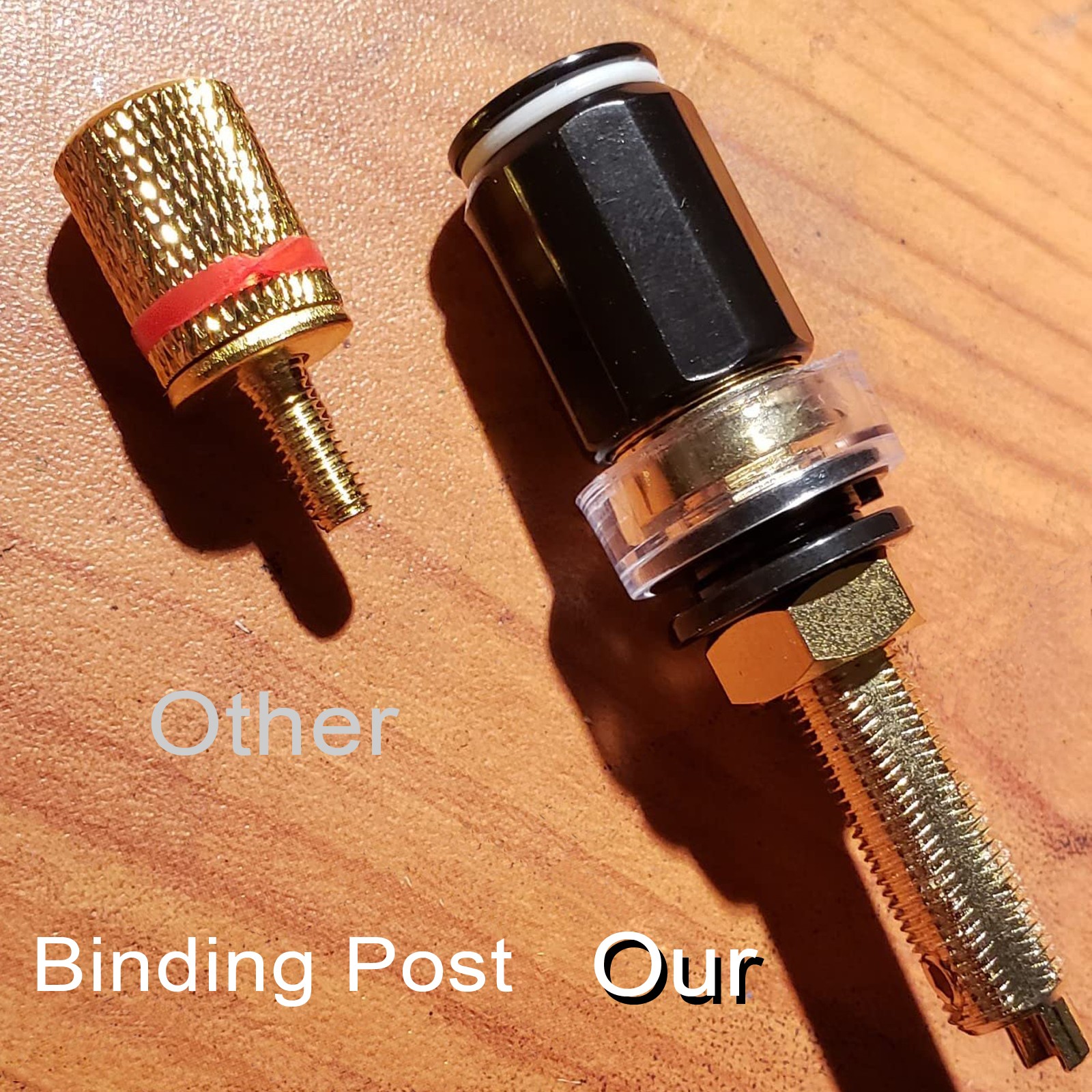 4pcs High Quality Pure Copper HiFi Amplifier Speaker Terminal Binding Post 65mm