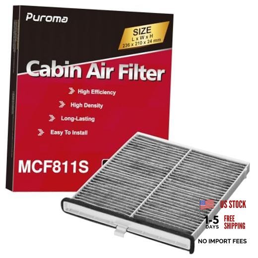 Cabin Air Filter with Activated Carbon - Replacement for CF11811, MCF811S
