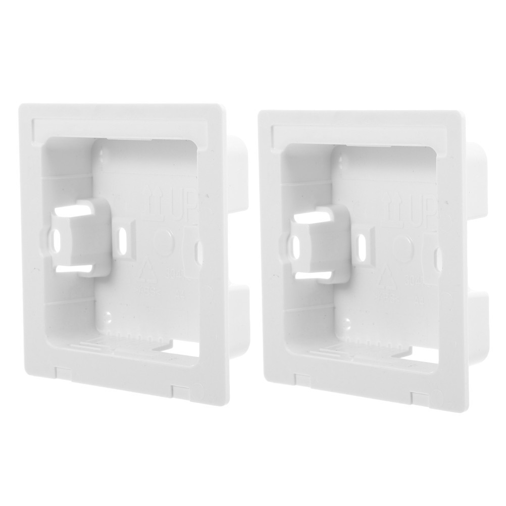 2Pcs White Plastic Ac Controller Holder for Wall Mounted Thermostat