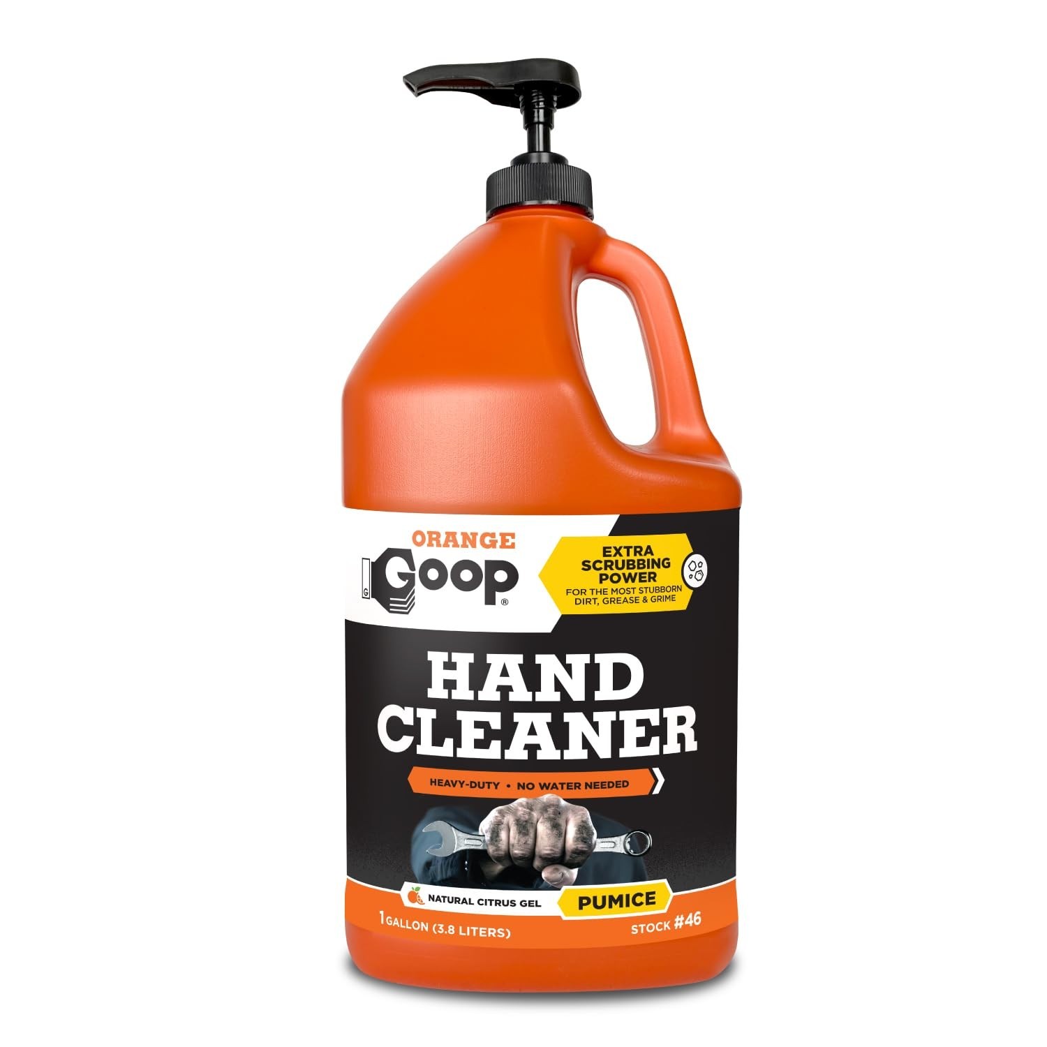 GOOP Orange Liquid with Pumice Multi-Purpose Waterless Hand Cleaner - 1 Gallo...