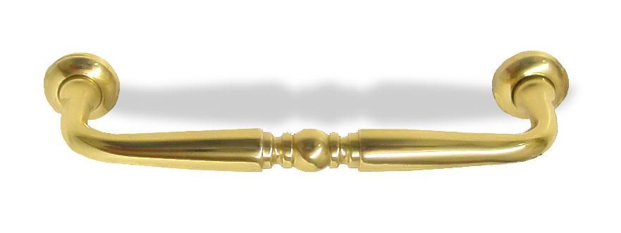 4" Elegant Turned Pull Polished Solid Brass
