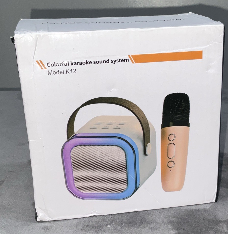 Mini Karaoke ,Portable Bluetooth Speaker With 2 Wireless Microphones