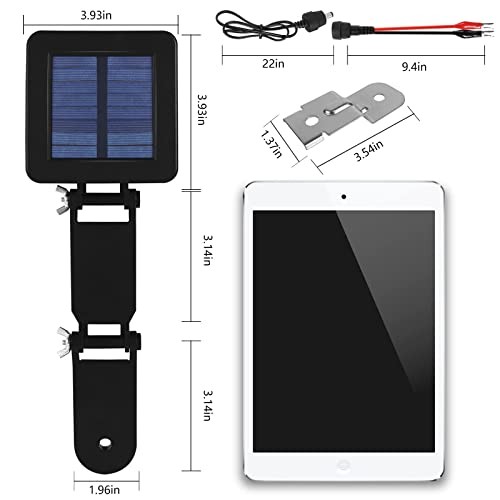 Solar Panel for Deer Feeder - Efficient Charger w/Adjustable Mounting Bracket 6V