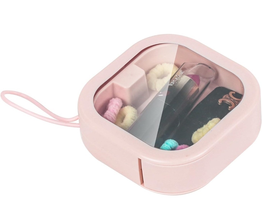 Hair Tie Organizer, Small Portable Hair Accessories Storage Can