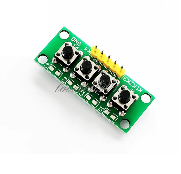 2PCS 5Pin 1x4 4 Keys Button Keypad Keyboard Breadboard Module for Arduino DIY