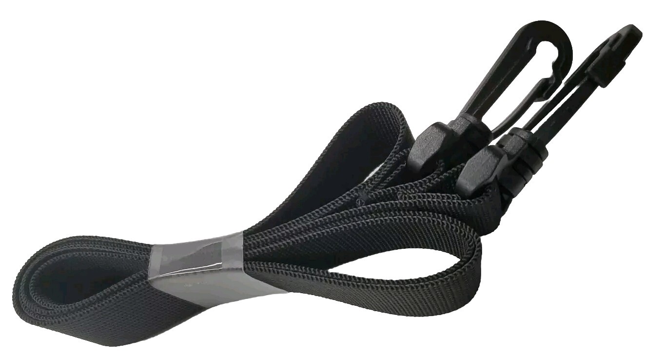 Strap Only 43" Long Black Canvas 1.25" Wide
