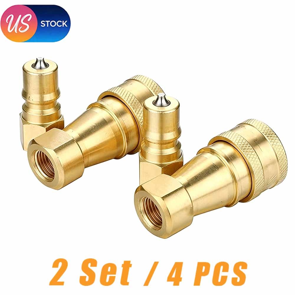 2 Sets Carpet Cleaning 1/4" Brass Quick Disconnect for Wand Hose