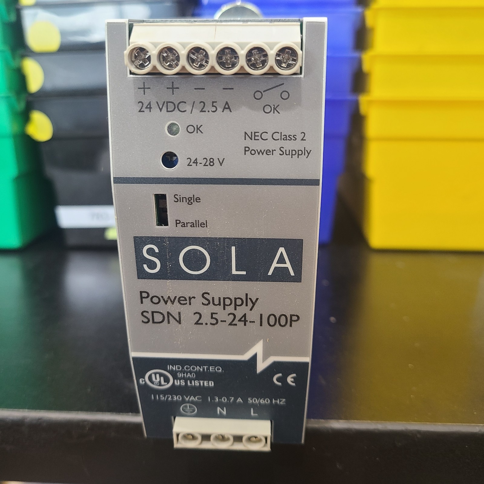 Sola Hevi Duty SDN 2.5-24-100P Power Supply 24VDC 2.5A DIN Rail