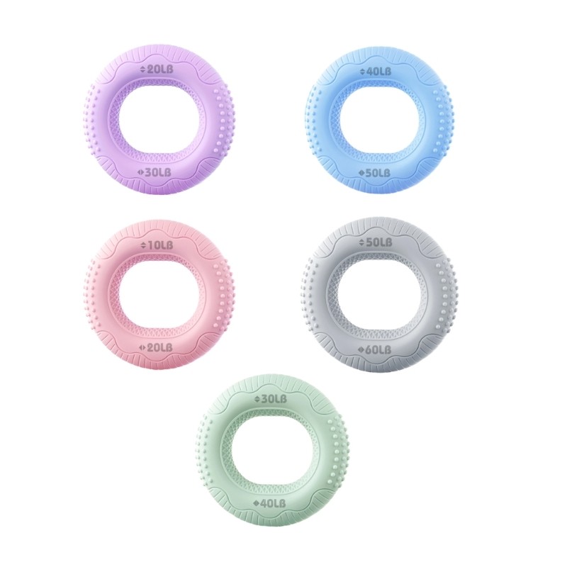 Silicone Hand Strengthener Grip Rings Finger Strength Training Expander
