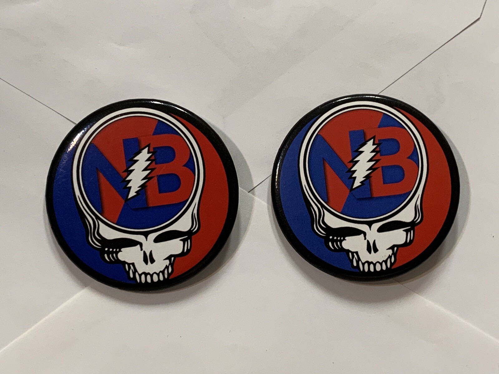 Vintage Grateful Dead Skull Lightning Pin/Button Lot Pinback Vintage Pin Dead