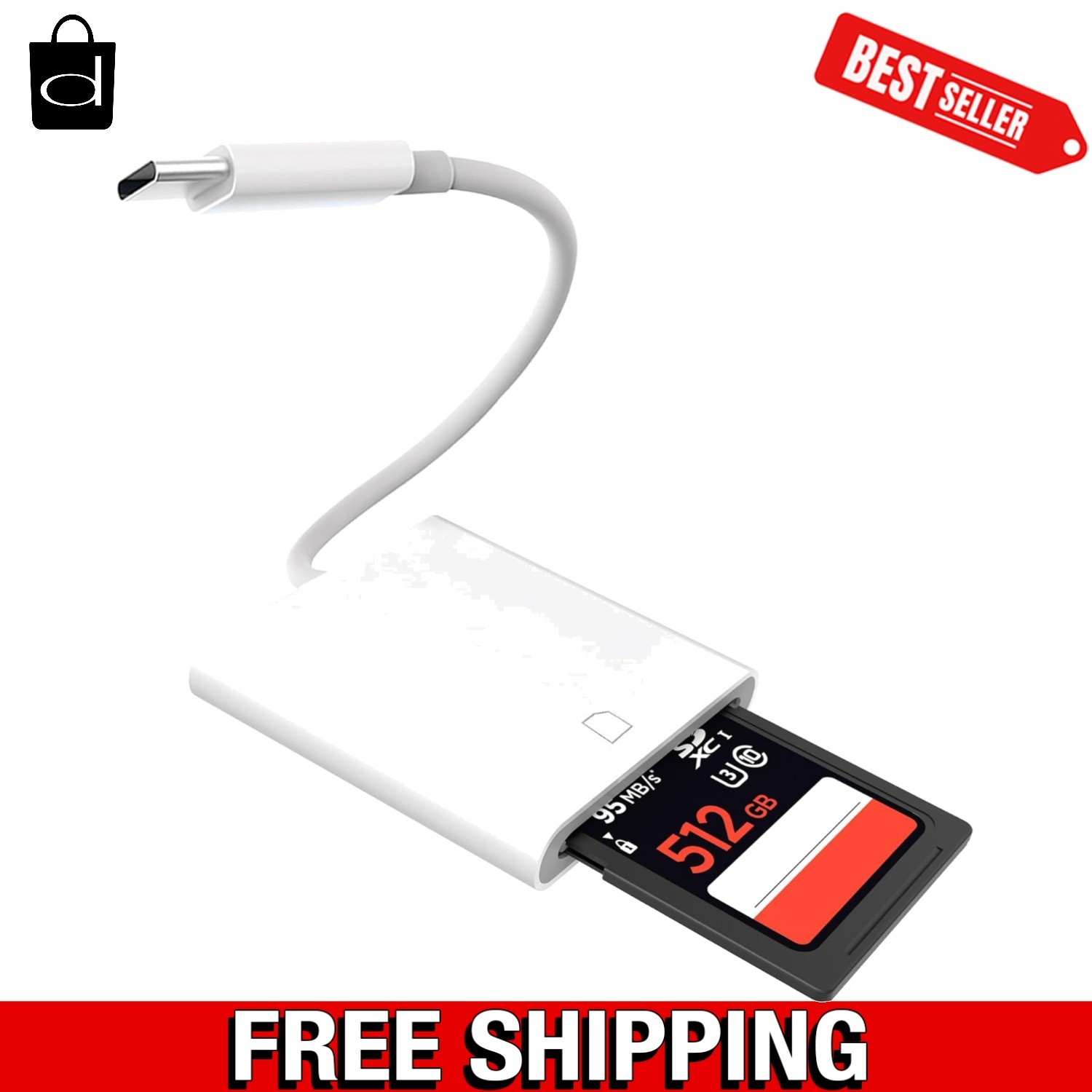 USB C to SD Card Camera Reader for Iphone 16 15, [Mfi Certified] USB C to Memory