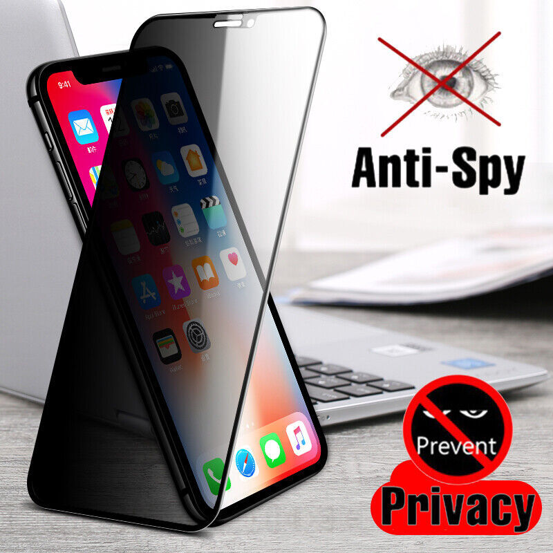 For iPhone 16 15 Pro Max 14 13 12 11 8 Privacy Tempered Glass Screen Protector