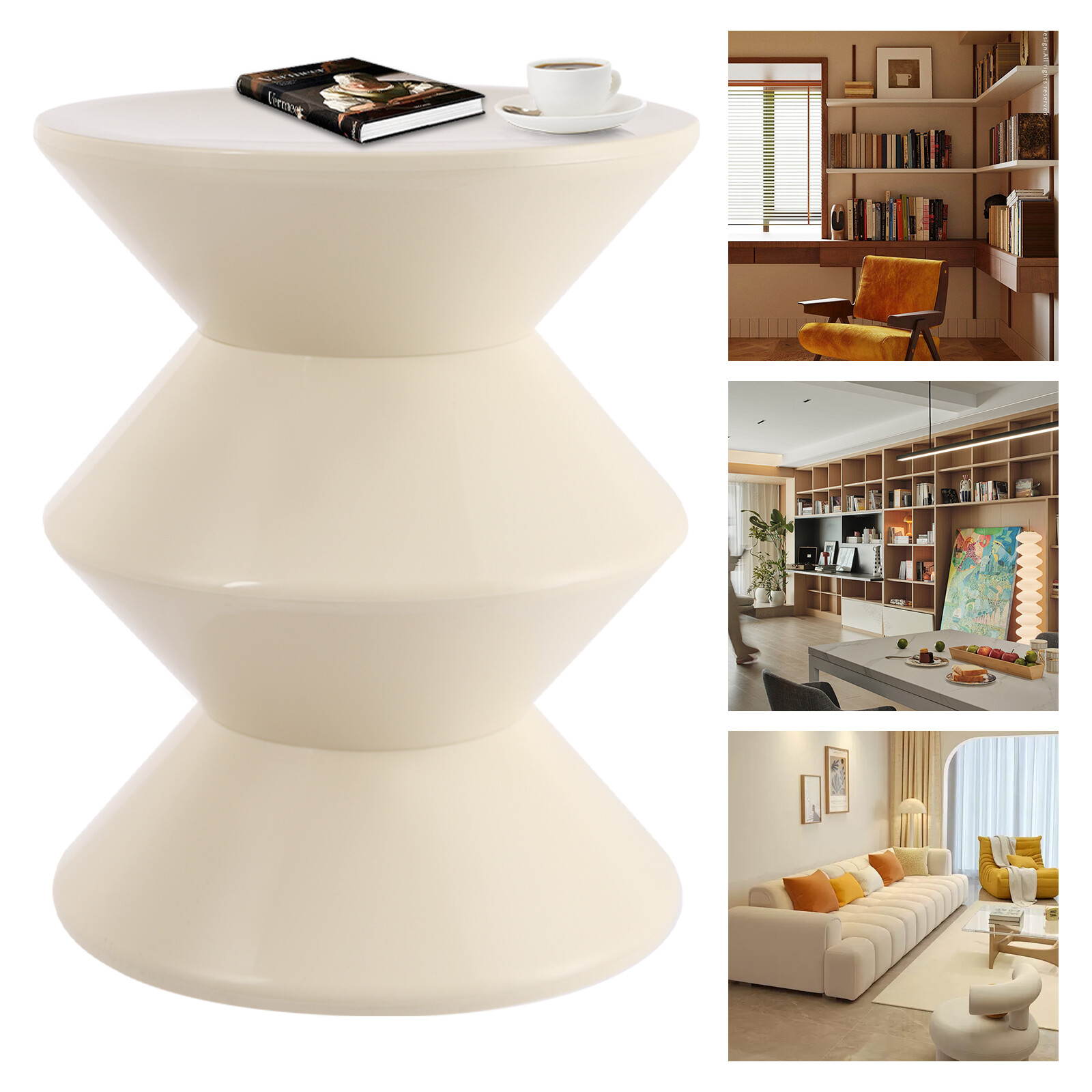 Side Table, Sofa Side Table, Modern Round End Table